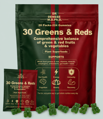30 GREENS AND REDS GUMMIES