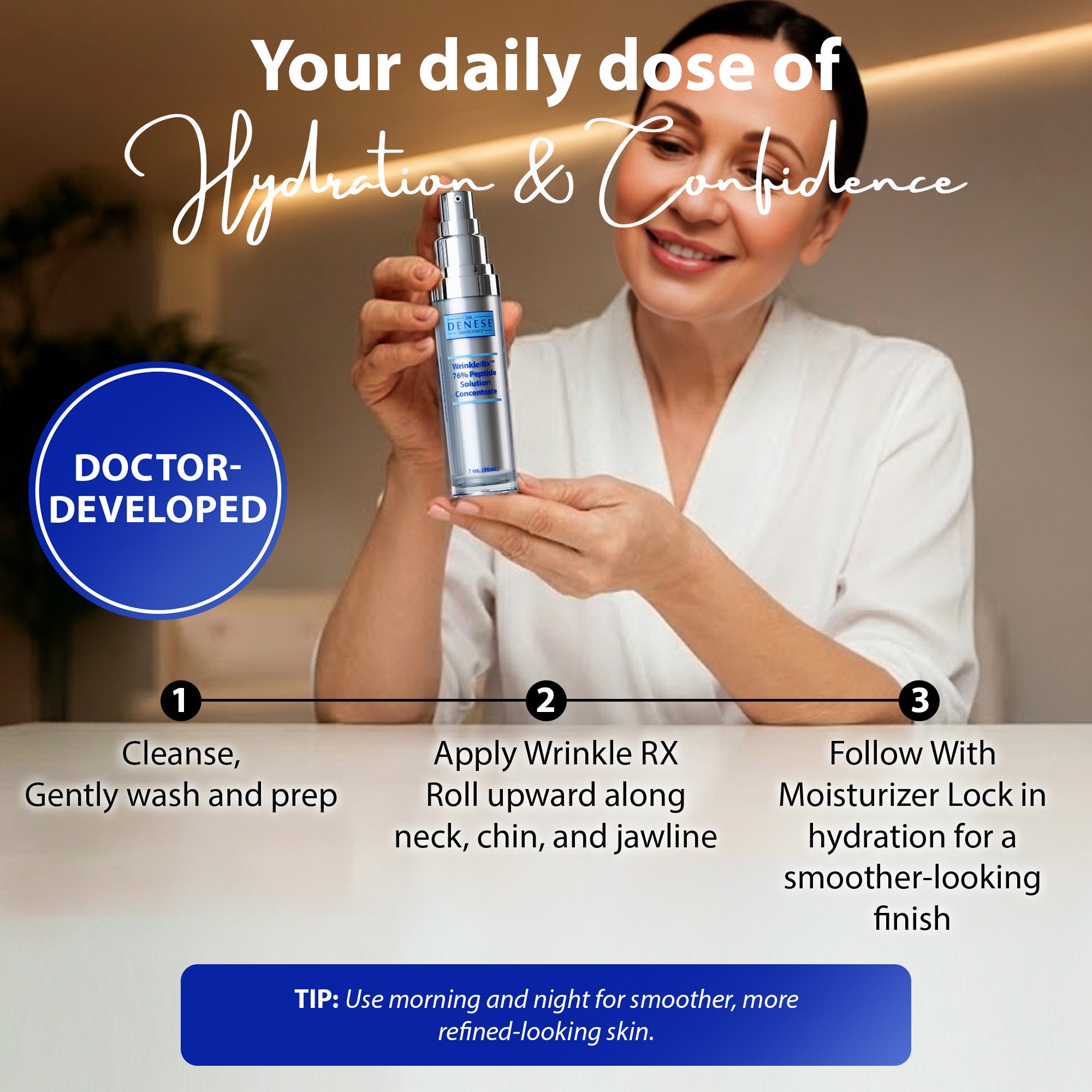 Dr. Denese Wrinkle Rx 76% Peptide Solution Concentrate – DrDenese